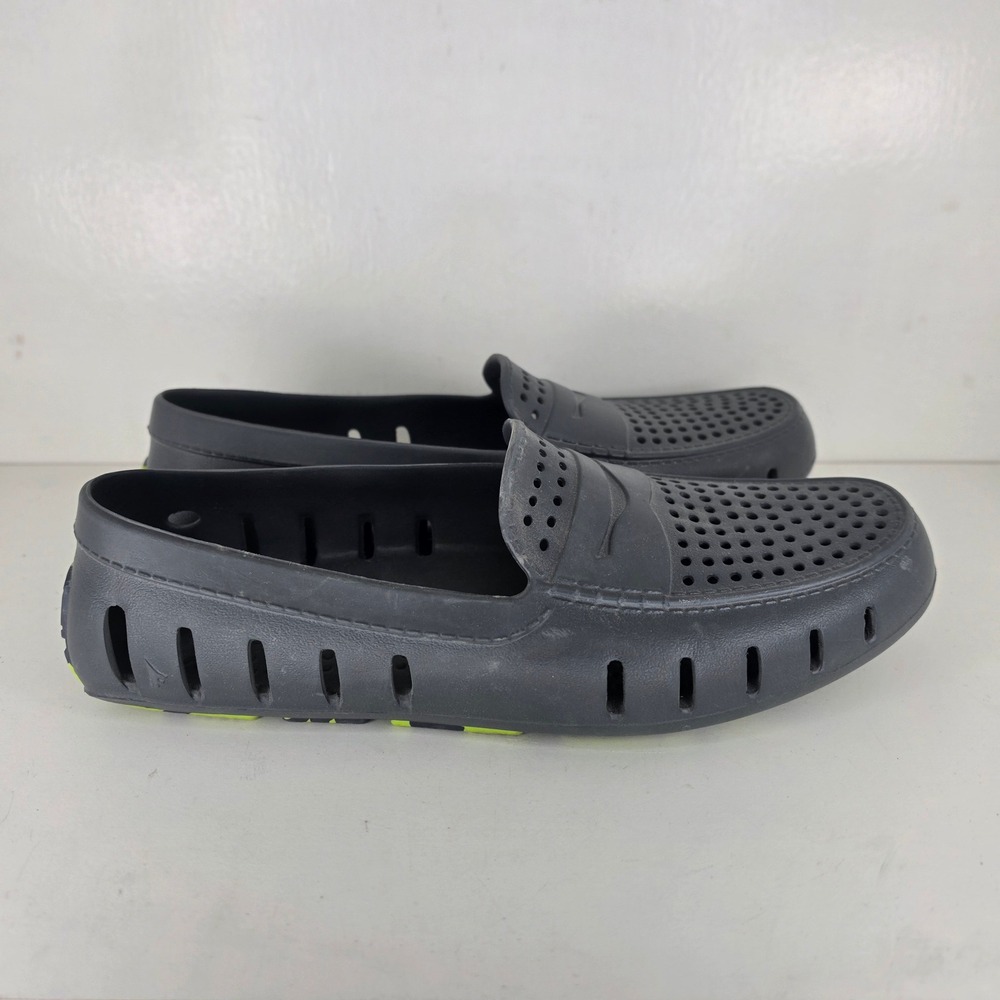 Floafers Mens Country Club Driver Loafers Gray Lime Green Water Shoes Size 10